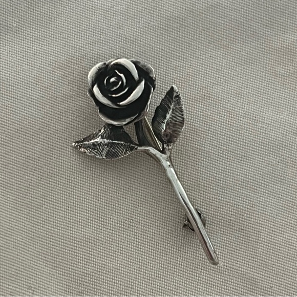 James Avery Jewelry - James Avery Retired Sterling Silver 925 Rose Flower Pin Brooch